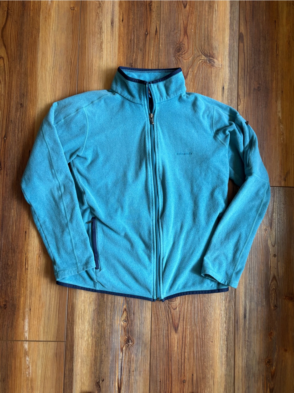 Patagonia Teal Blue Full-Zip Fleece Jacket
